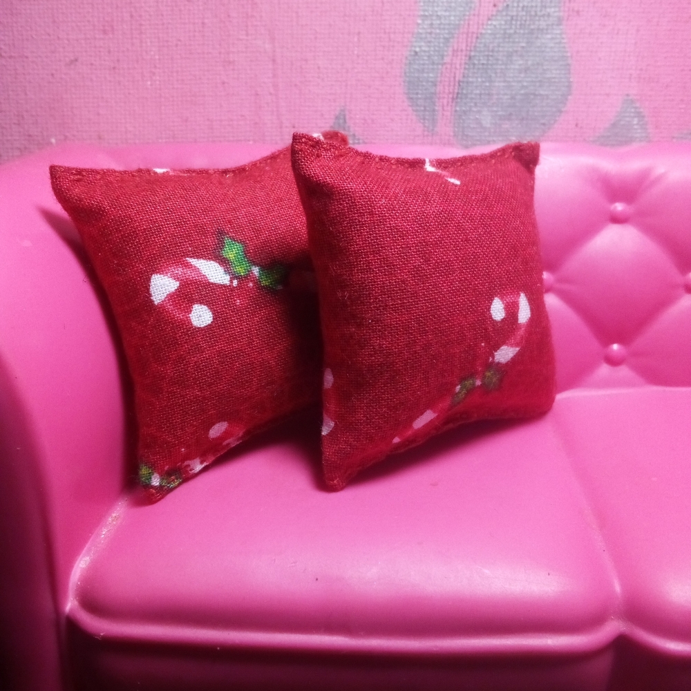 Dollhouse Decor Miniature Throw Pillows
